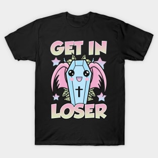 Cute & Funny Get In Loser Kawaii Coffin Anime Goth T-Shirt